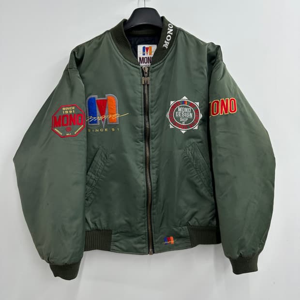 MONO SPORT 남자 패치워크 루즈핏 항공점퍼