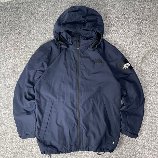 노스페이스 네이비 바람막이 후드 자켓