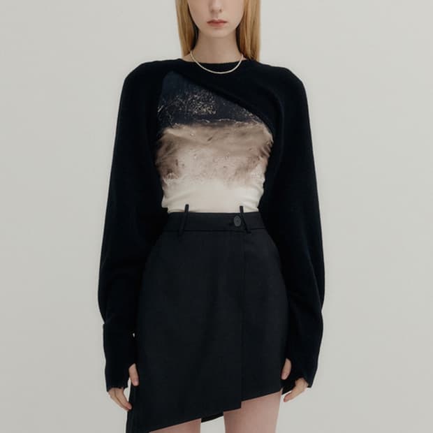 Yuse CASHMERE SIGNATURE BOLERO KNIT TOP