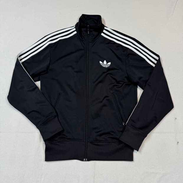 90) 아디다스 파이어버드 삼선 져지 트랙탑 집업 블랙 A1