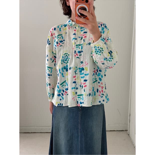 일본빈티지 모리 수채화 아방셔츠