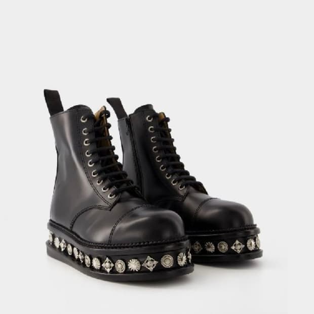 [TOGA PULLA]토가 풀라 장식 스터드 레이스업 부츠