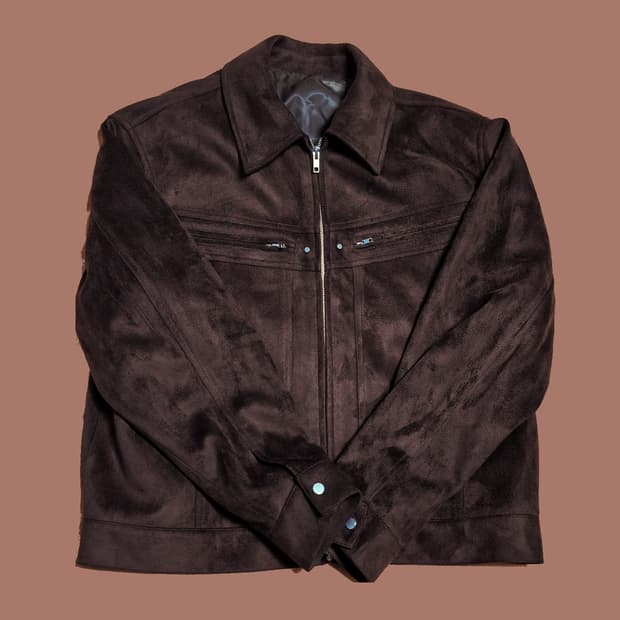 알리스 브라운 스웨이드 트러커 자켓 M 사이즈