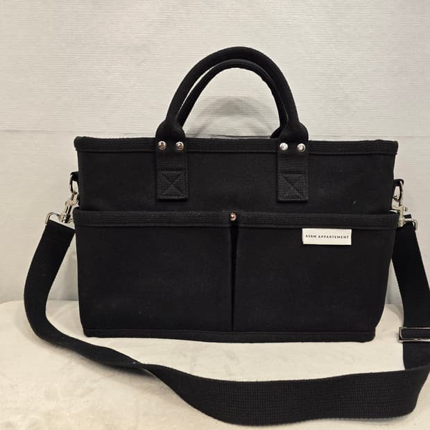 아밤 아파트멍 텀블러백 토트백 숄더백 M 블랙
