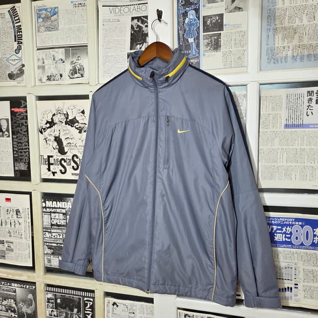 나이키 블루 그레이 누빔 바람막이 자켓 