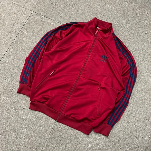 올드스쿨 아디다스 버건디 파이어버드 져지