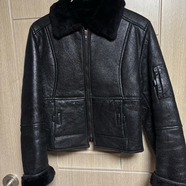 양가죽 투웨이 크롭 무스탕