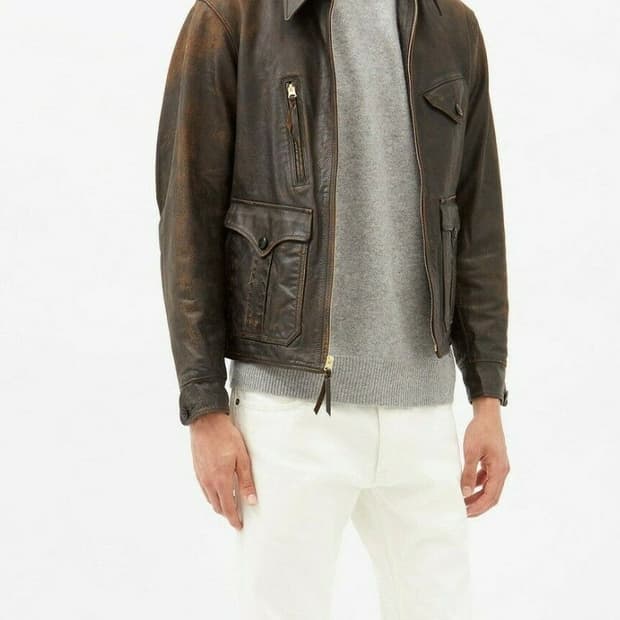 Rrl 더블알엘 뉴스보이 구형 레더자켓 