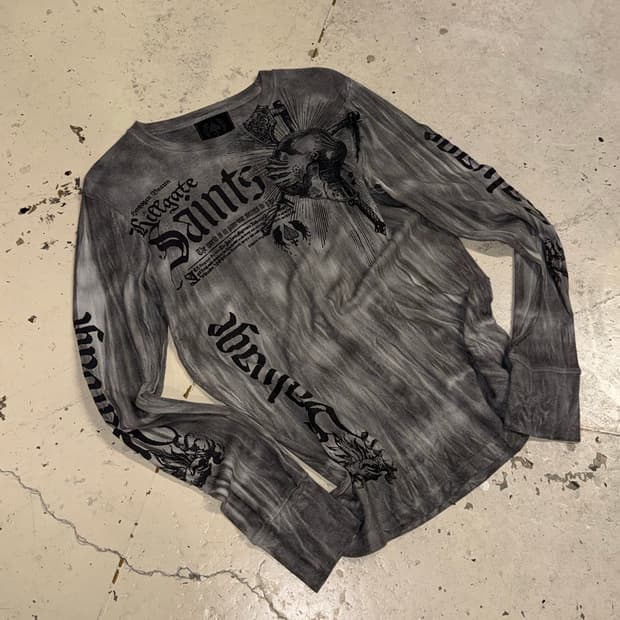 Salvage grunge lettering long sleeve