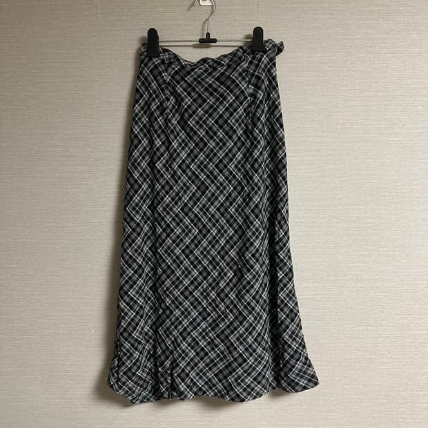 Vintage 사와코 체크 롱치마 빈티지 너닿 하구미 