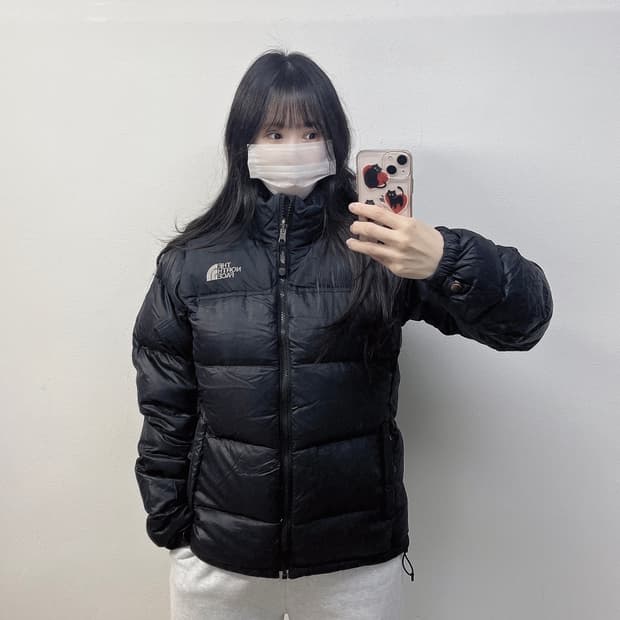 노스페이스 오리지널 눕시 700 패딩 블랙 (여성용)