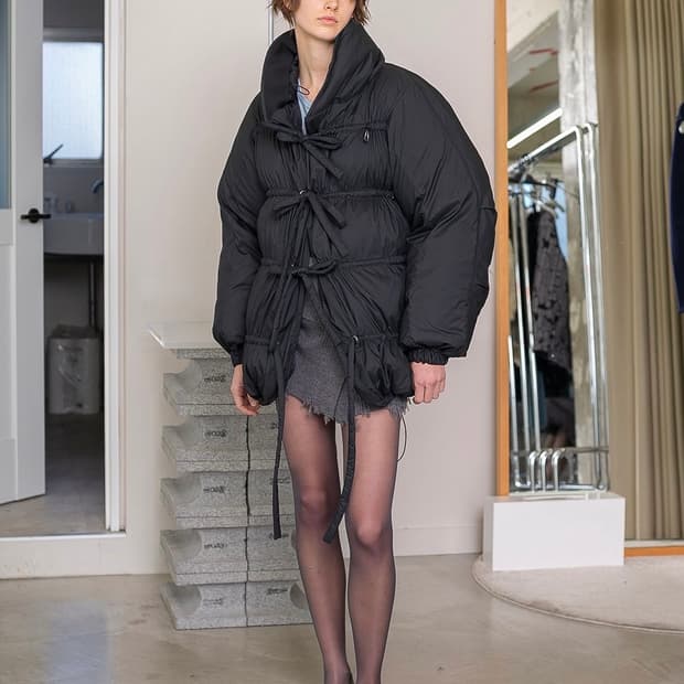 퍼버즈 24fw 스트링 멀티 후드 다운패딩