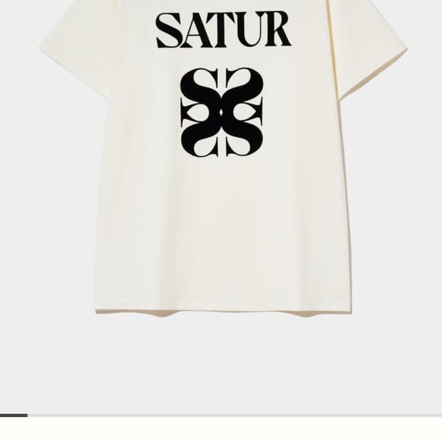 세터 로고 티셔츠 Satur All Day T-Shirt (ivory)