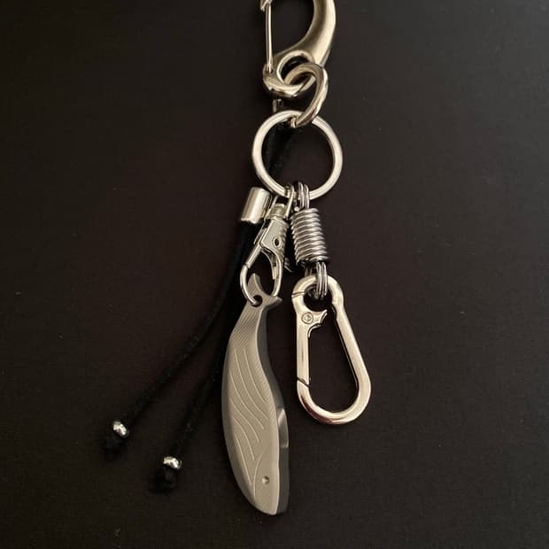 티타늄 휘슬  2way 키링 
