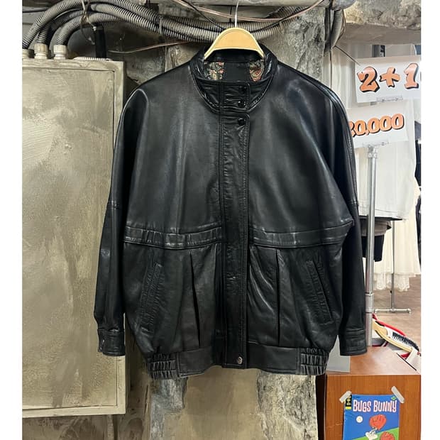 빈티지 가죽 레더자켓 블랙 #csz3954