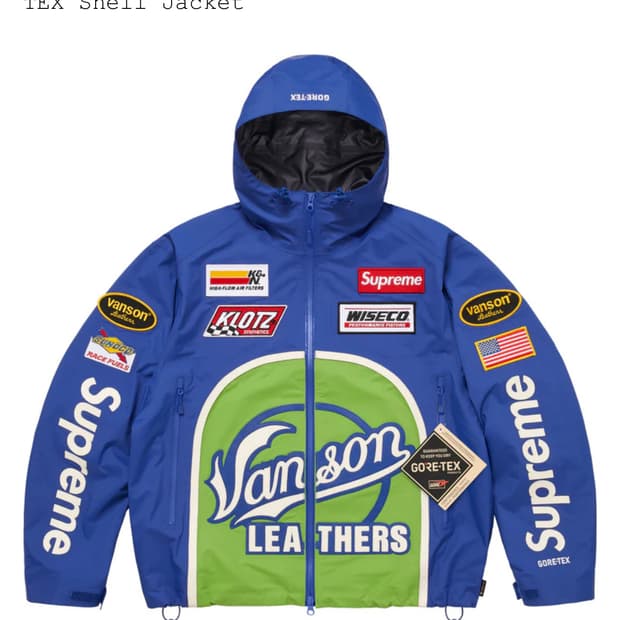 슈프림 벤슨 콜라보 레더 고어텍스 쉘 자켓 Supreme Vanson