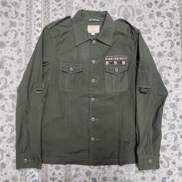 퍼플 앤 엘로우 밀리터리 셔츠 자켓 M (55까지)