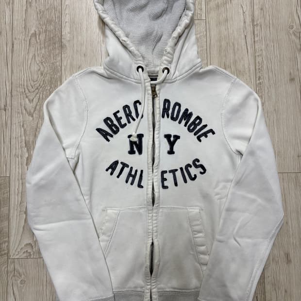 아베크롬비 후드집업 화이트 m