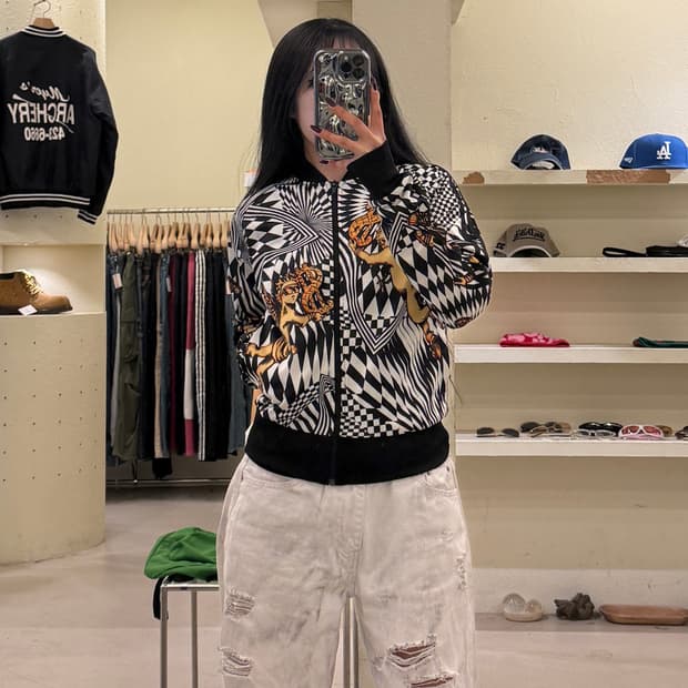 아디다스 x 제레미스캇 엔젤 프린트 트랙자켓 U1161