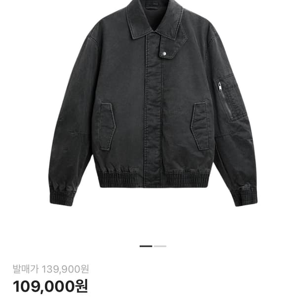 자라 왁스드 이펙트 워시드 자켓 그레이 L