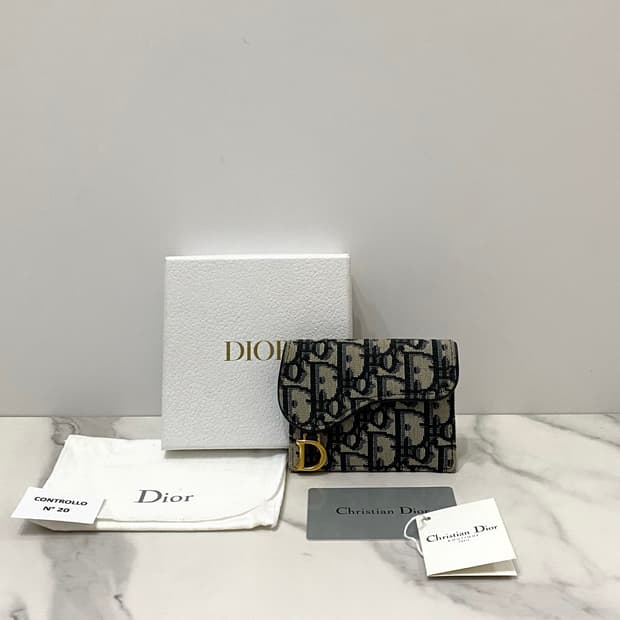 디올 새들 오블리크 자카드 카드지갑 S5610CTZQ-928U