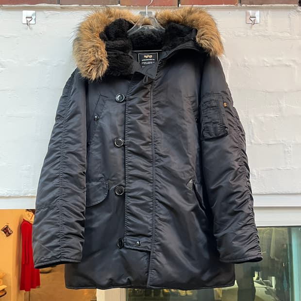 Alpha Industries 알파인더스트리 N-3B 블랙 파카 야상 M
