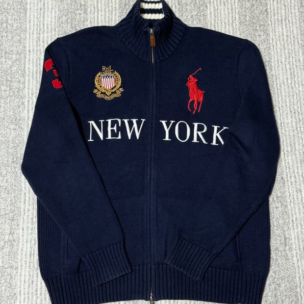 폴로 랄프로렌 빅포니 뉴욕 치프키프 니트 집업