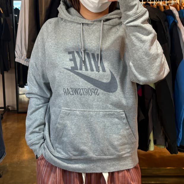 나이키 그레이 빅로고 후드