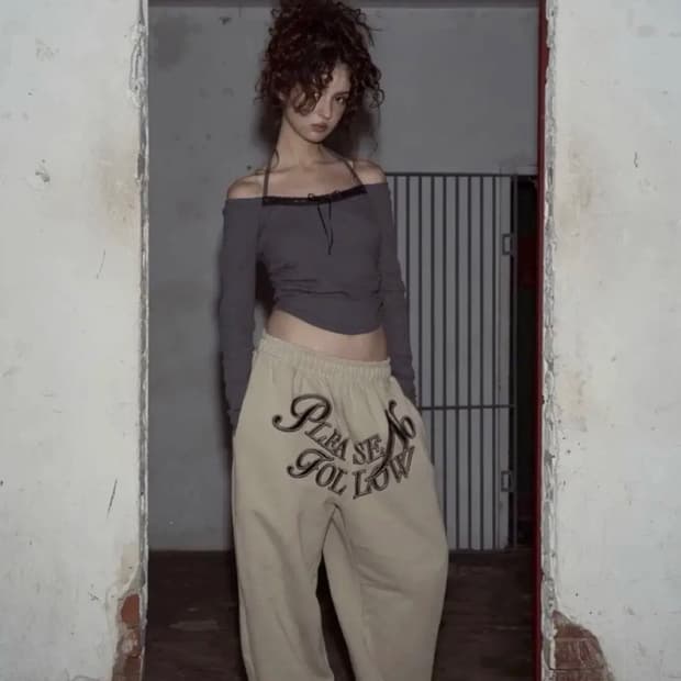 (택o새상품)플리즈노팔로우 주니 레이스 셔링 홀터 탑/차콜