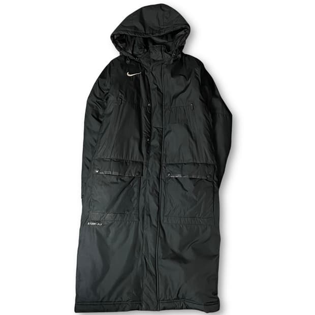 나이키 블랙 스우시 스쿼드 스톰핏 롱패딩