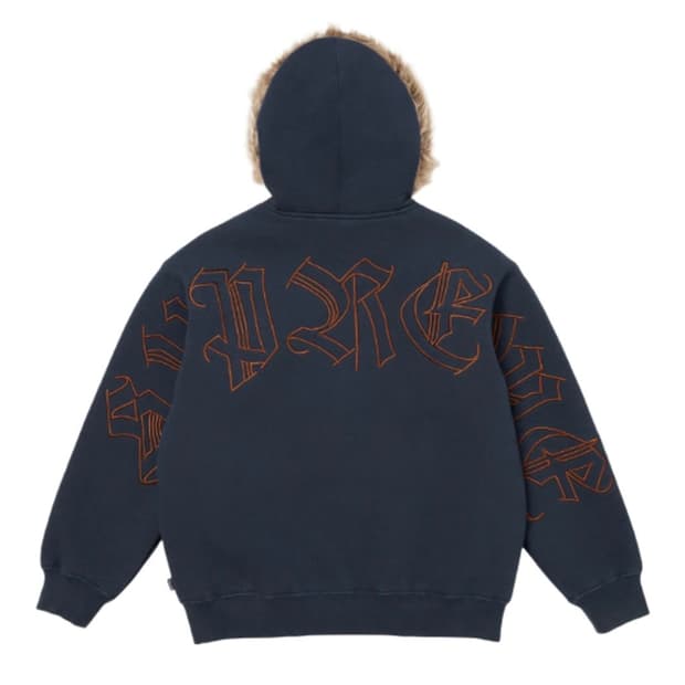 (M) 슈프림 퍼 후드집업 Faux fur zip up hooded