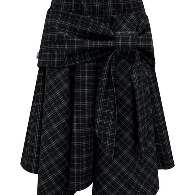 체메씨 BOW UNBALANCED SKIRT