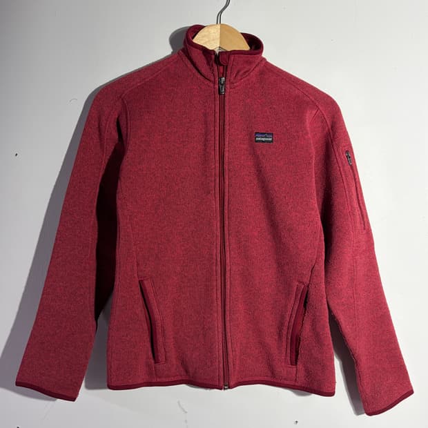 파타고니아 빈티지 버건디 집업 플리스 자켓