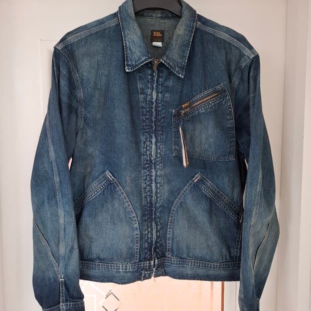 L RRL 레이튼 인디고 데님 자켓 블루종 스타일