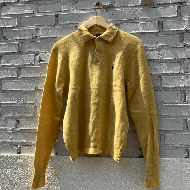 Polo Ralph Lauren 옐로우 램스 울 니트 폴로