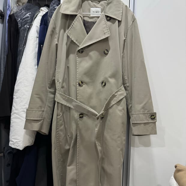 타임옴므 트렌치코트 베이지 100사이즈
