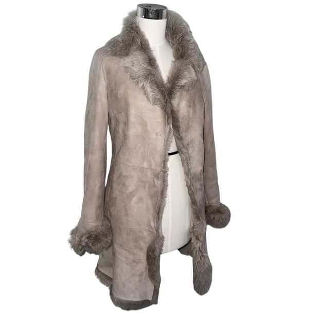 Nude Beige Long Mustang Jacket