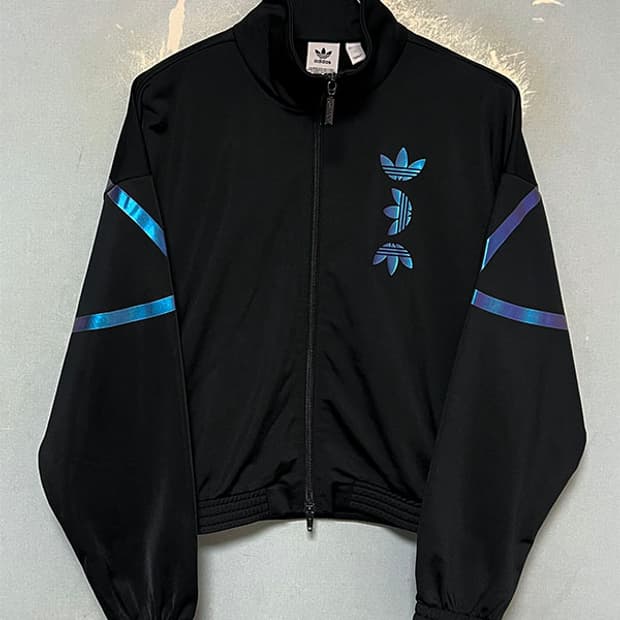 아디다스 라지 로고 여자 트랙탑 블랙 춘추 캐주얼 오버핏 S 90 55