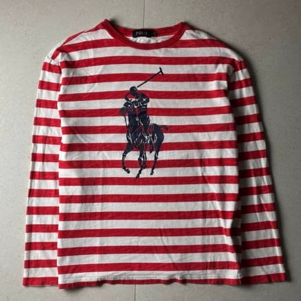 폴로 스트라이프 롱슬리브