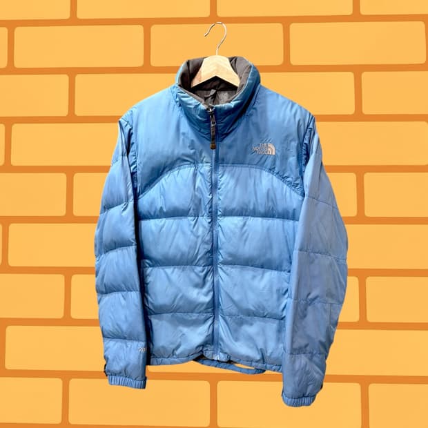 노스페이스 스카이블루 패딩 다운 자켓 (M)