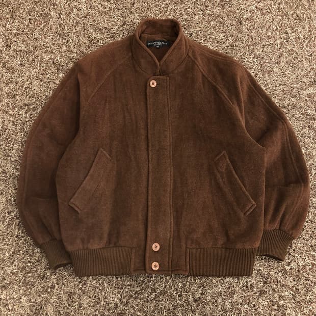 입생로랑 아카이브 울 브라운 미니멀 블루종 자켓