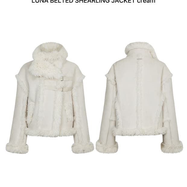 페인오어플레져 LUNA BELTED SHEARLING JACKET
