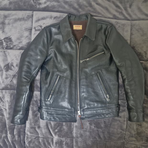 리얼시몬스 멀홀랜드 자켓 L사이즈 차심 말가죽