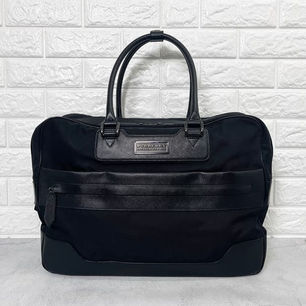 Burberry Nylon Leather Large Tote Bag