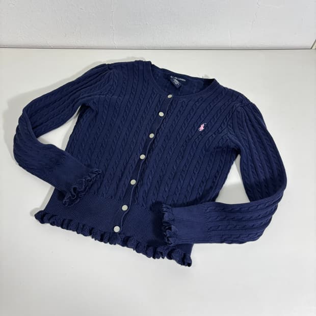 6M 폴로베이비 네이비 6개월 꽈베기가디건