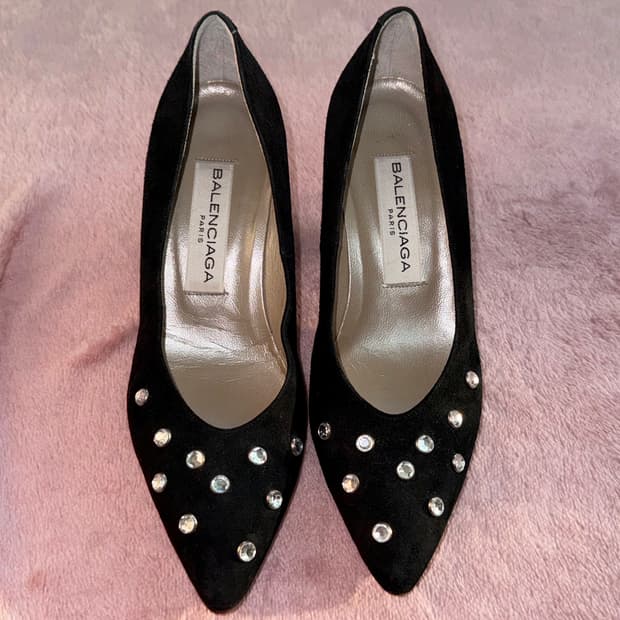 Balenciaga Paris 큐빅 펌프스 힐