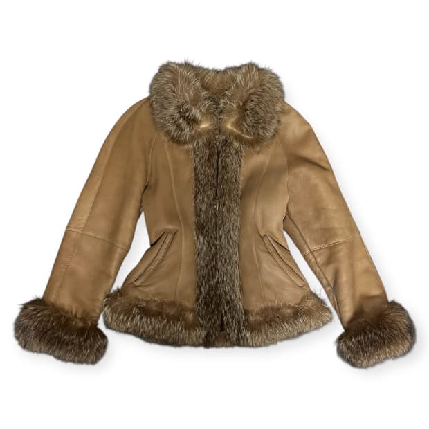 삼미모피 천연 양모피 갸루 무스탕 퍼 자켓