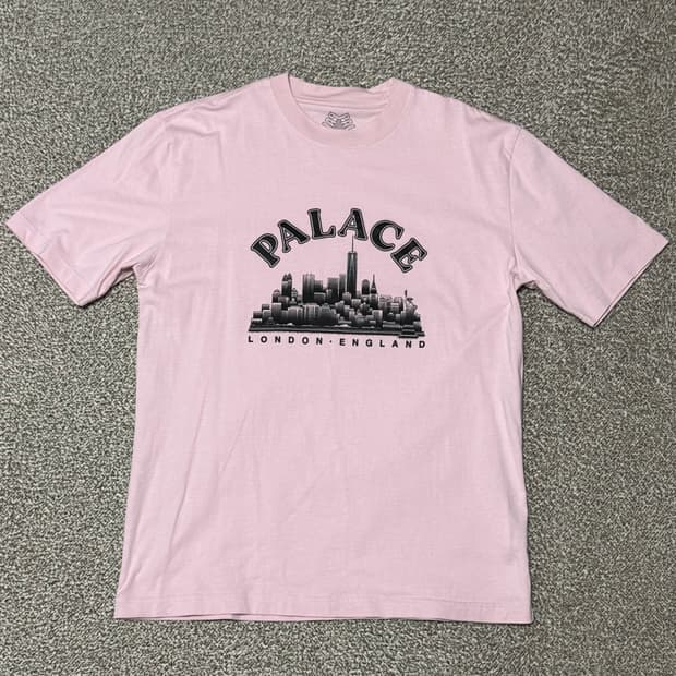 [L] 팔라스 반팔 스카이라인 티셔츠 핑크