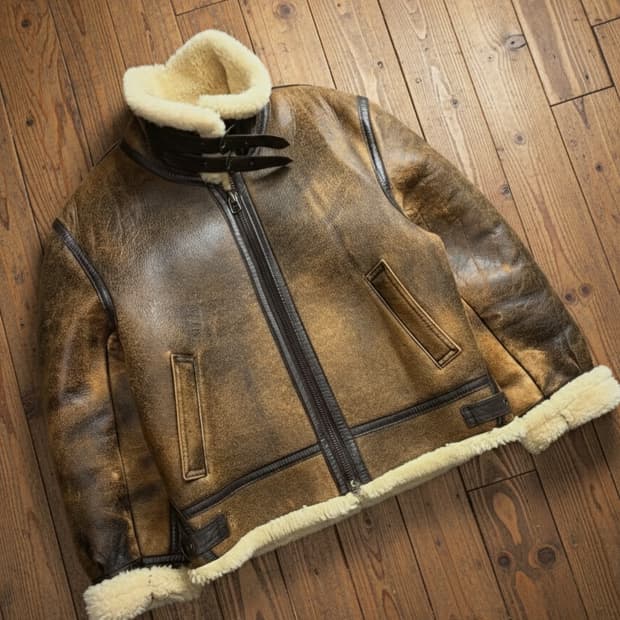 USA 미군 오리지날 양가죽 무스탕 B3