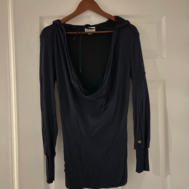 Diesel 디젤 네이비 후드 롱 슬리브 M size